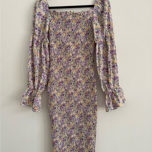 New with Tags SNDYS Smocked Floral Puff Sleeve Midi Dress – Size 4